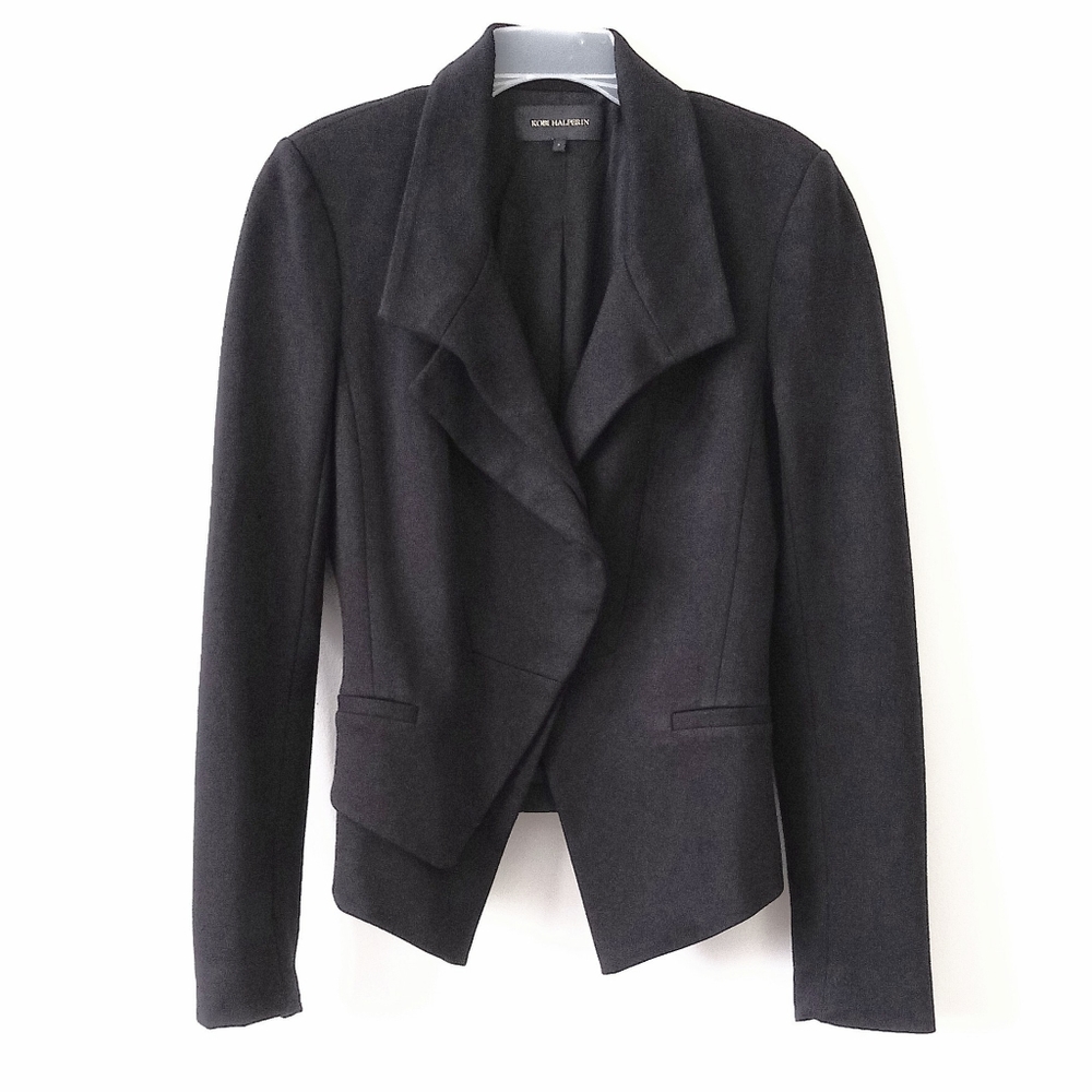 Kobi Halperin Asymmetrical Soft Knit Blazer Jacket